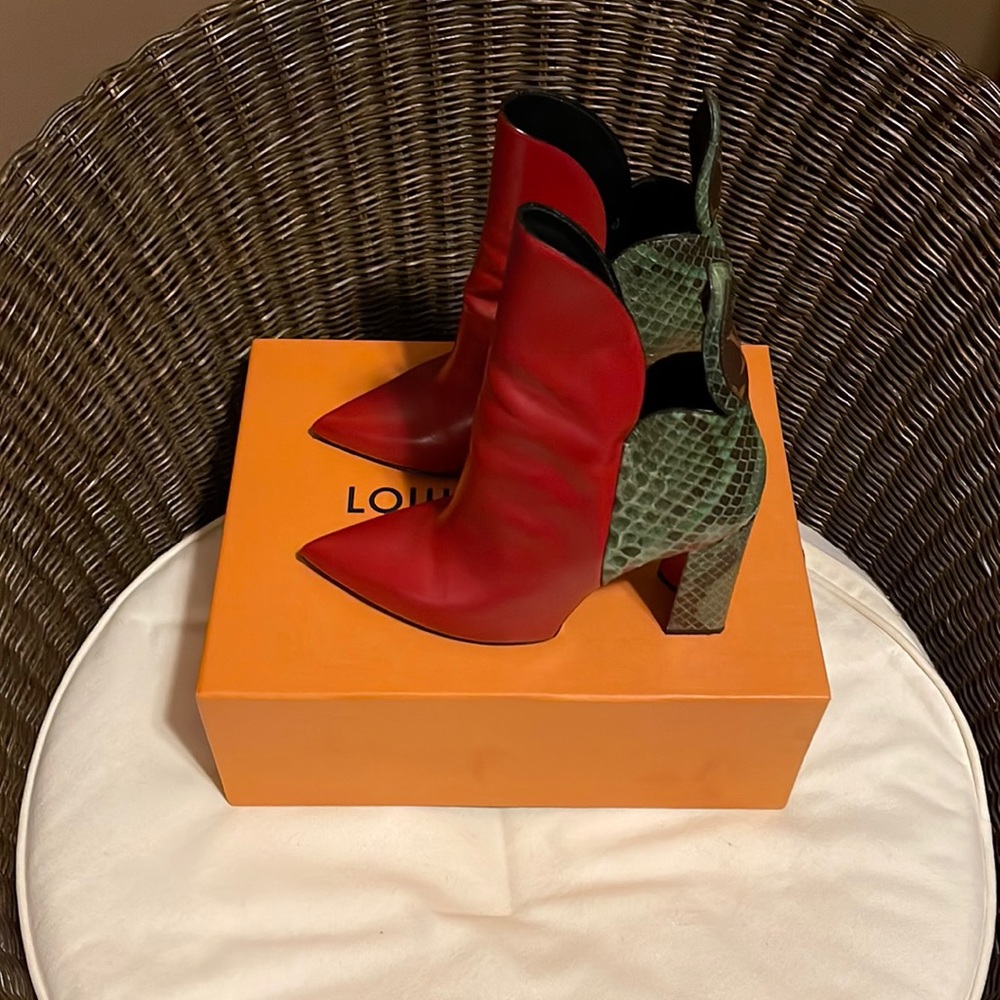 Authentic Louis Vuitton Pokerface Python Boots. P… - image 1